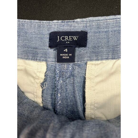 J. CREW Women’s Scalloped Hem Chambray Shorts / Size: 4 - Picture 2 of 6